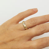 Thick Band Flush Setting Solitaire Lab Dimond