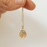 Drop-Shaped Fingerprint Necklace