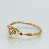 Spreading Branch Ring with Diamond and Rubies
