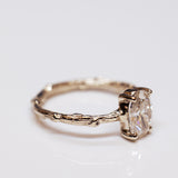 0.70ct Oval White Diamond Branch Engagement Ring