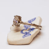 0.70ct Oval White Diamond Branch Engagement Ring