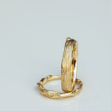 Wedding Ring Set: Twisted Branch and Tree Trunk