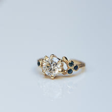 Load image into Gallery viewer, Impressive white diamond &amp;sapphires asymmetrical spreading branch
