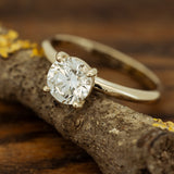 Lab diamond solitaire ring