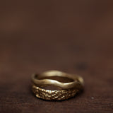 Raw zigzag & Reef Coral wedding rings