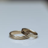 Ripples & stripes wedding band