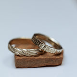 Ripples & stripes wedding band