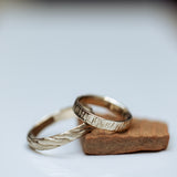 Ripples & stripes wedding band