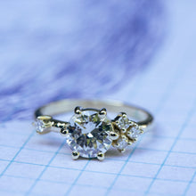 Load image into Gallery viewer, Large diamond asymmetric branch ring
