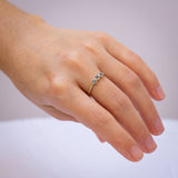 Trio Blue Sapphires Branch Ring