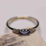 Purple Marquise Sapphire Cluster