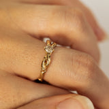Infinity Branch with Champagne Diamond