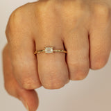 Emerald Cut Champagne Branch Ring