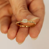 Emerald Cut Champagne Branch Ring