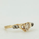 Branch Ring with Champagne Diamond and Meteorites