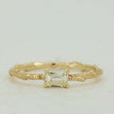 Emerald Cut Champagne Branch Ring
