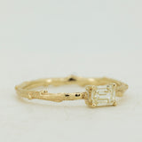 Emerald Cut Champagne Branch Ring
