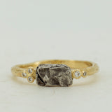 Rectangle Meteorite and Asyemmetric Diamond Set