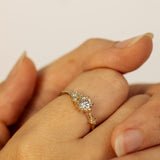 Asymmetric Branch Cluster with White Diamonds