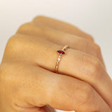 Marquise Cut Ruby Branch Ring
