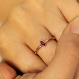 Marquise Cut Ruby Branch Ring