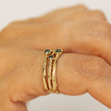 Trio Branch Rings with Blue Sapphires