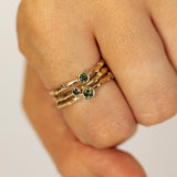 Trio Branch Rings with Blue Sapphires