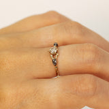 Branch Ring with Champagne Diamond and Meteorites