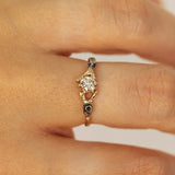 Branch Ring with Champagne Diamond and Meteorites