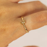 Oval Champagne Diamond on a Branch