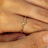 Oval Champagne Diamond on a Branch
