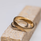 Duo Smooth Raw Wedding Rings