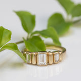 Lab-Grown Baguette Diamond Brick-Pattern Band