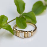 Lab-Grown Baguette Diamond Brick-Pattern Band