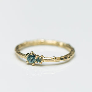 Branch ring with delicate sapphires