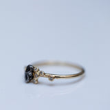 Delicate meteorite & bubbles ring