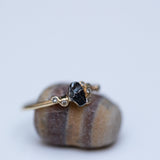 Delicate meteorite & bubbles ring