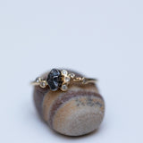 Delicate meteorite & bubbles ring