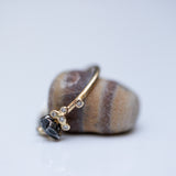 Delicate meteorite & bubbles ring