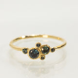 Bubble Cluster Ring with Parti Sapphires