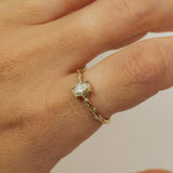 Solitaire Branch Ring with 0.50ct Oval Champagne Diamond