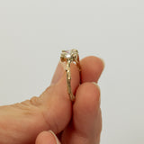 Solitaire Branch Ring with 0.50ct Oval Champagne Diamond