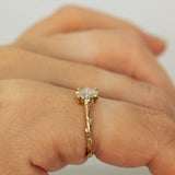 Solitaire Branch Ring with 0.50ct Oval Champagne Diamond