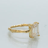 2 carat Emerald-Cut Lab-Grown Diamond Branch Ring