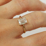 2 carat Emerald-Cut Lab-Grown Diamond Branch Ring