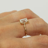 2 carat Emerald-Cut Lab-Grown Diamond Branch Ring