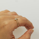 Solitaire Branch Ring with 0.50ct Oval Champagne Diamond