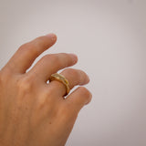 Large Concave Ring with Raw Texture