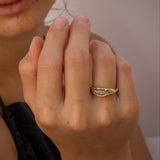 Large Concave Ring with Raw Texture