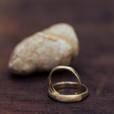 Smooth raw fingerprints wedding rings